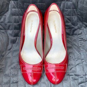 Liz Claiborne Red Patent Jordana Heels Size 9